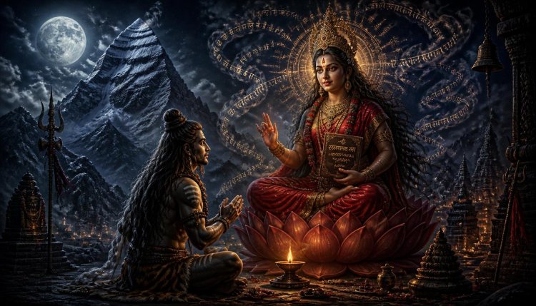 Rākiṇī Rādhikā Stavam – Divine Hymn Recited by Mother Ānanda Bhairavī Before Lord Ānanda Bhairava (Shiva)